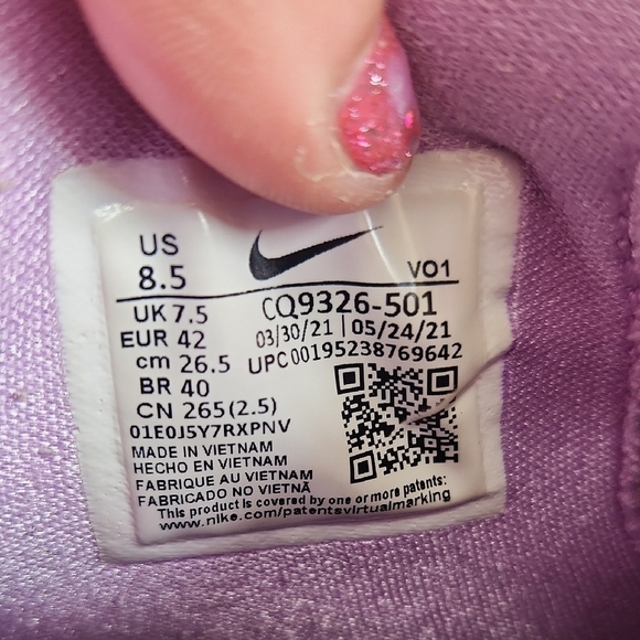Nike Kyrie 7 Daughter Purple and Pink Sneakers US Size 8.5 - Picture 5 of 10